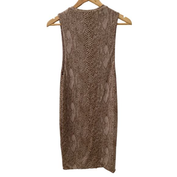 Acacia Tulum Basics Animal Python Snake Print Brown/Tan Dress Size M - Picture 4 of 12
